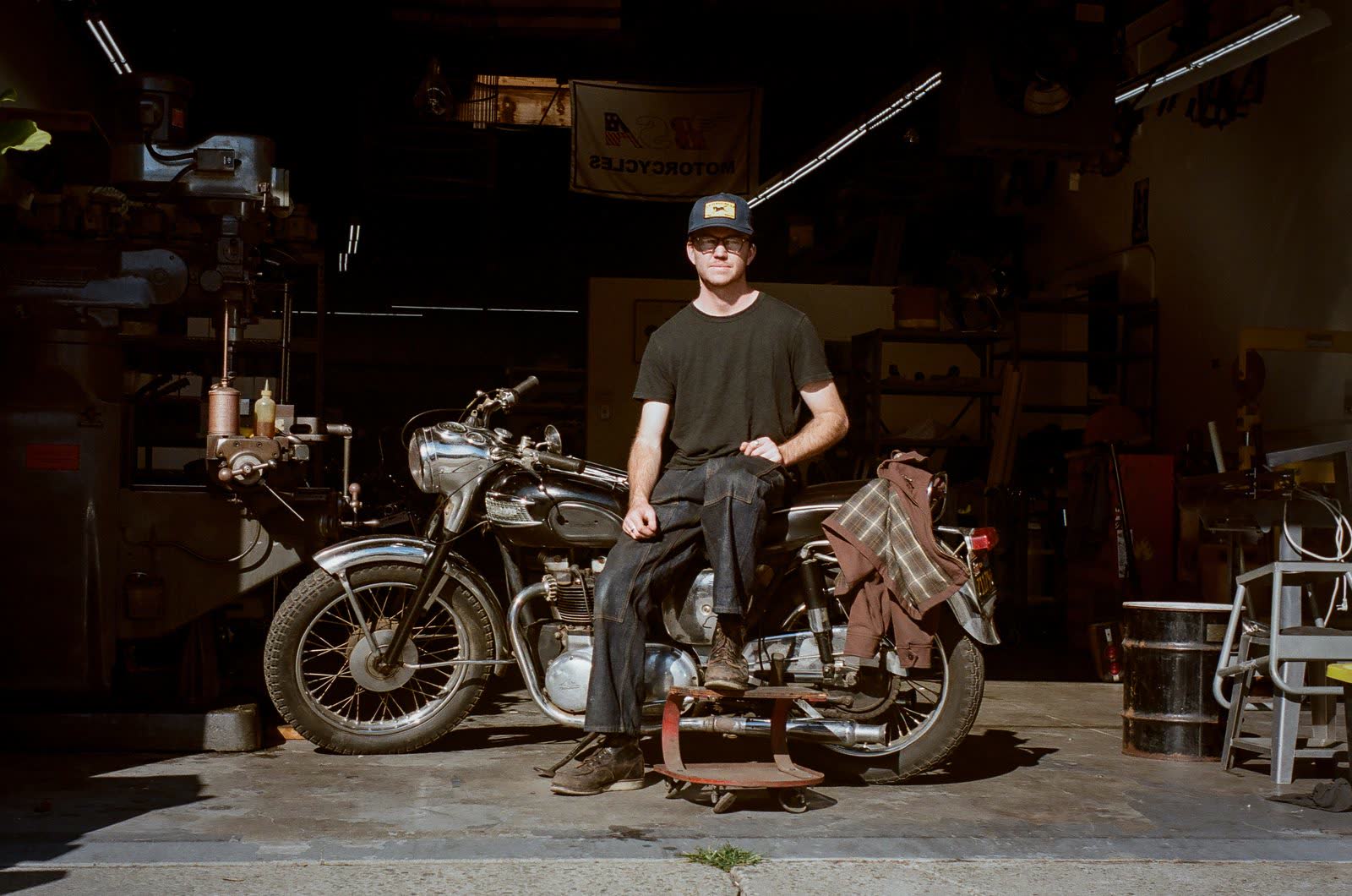 A 1957 Triumph Thunderbird at Le Hangar 23